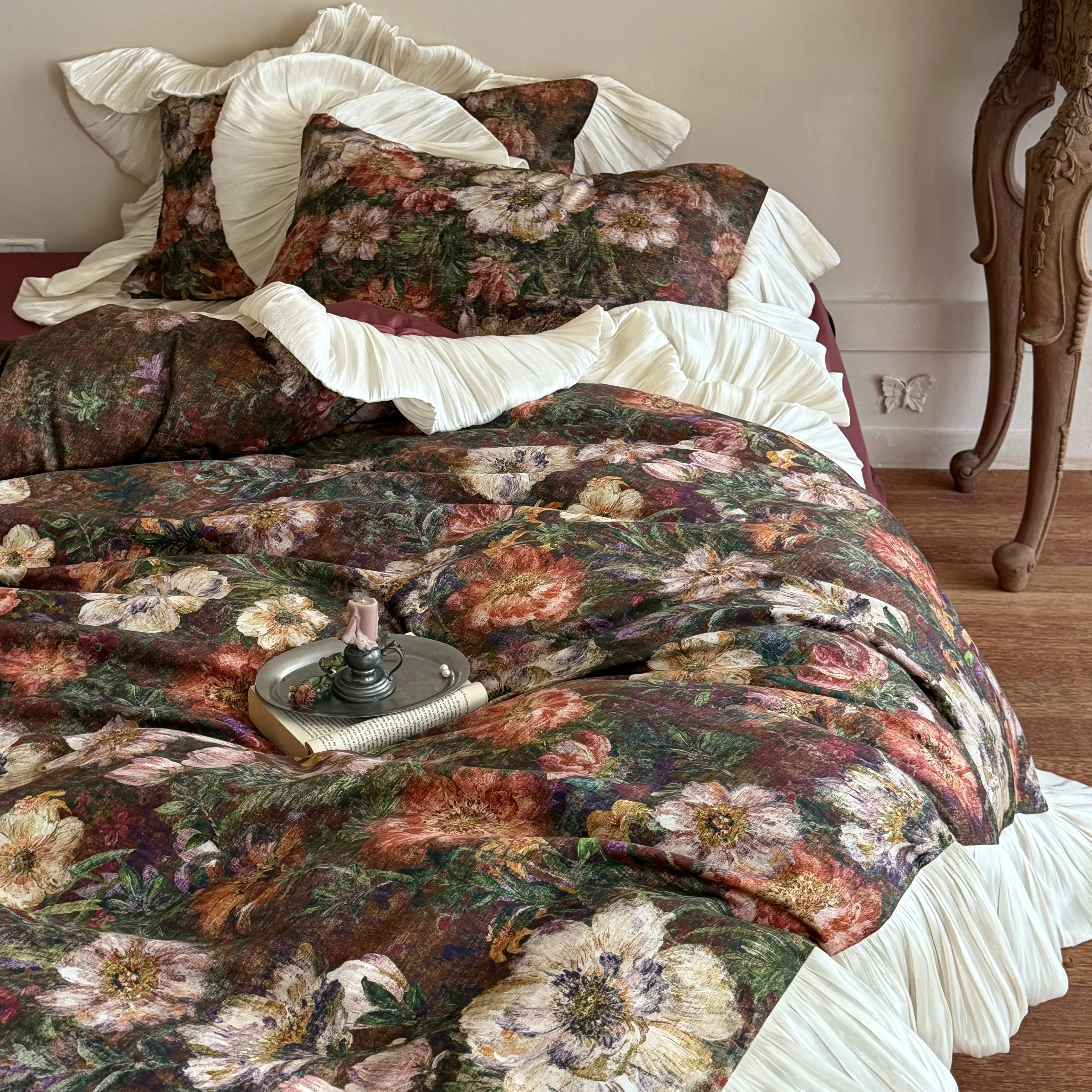 Romantic Monet Garden Oil Painting Floral 50S Cotton Duvet Cover Set05 Romantic Monet Garden Oil Painting Floral 50S Cotton Duvet Cover Set05