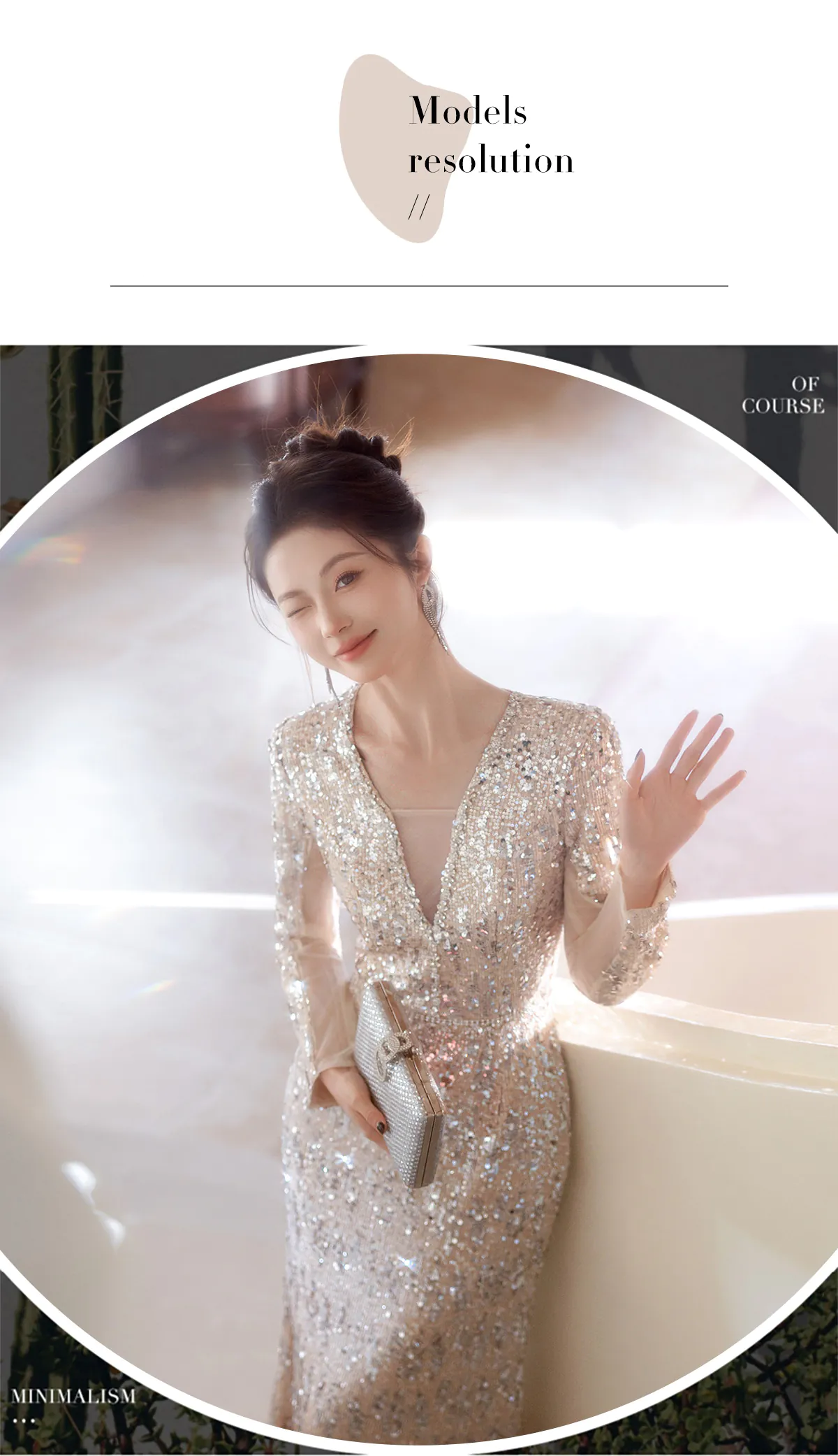 Shimmering-Silver-Sequin-Long-Sleeve-V-Neck-Mermaid-Evening-Gown09