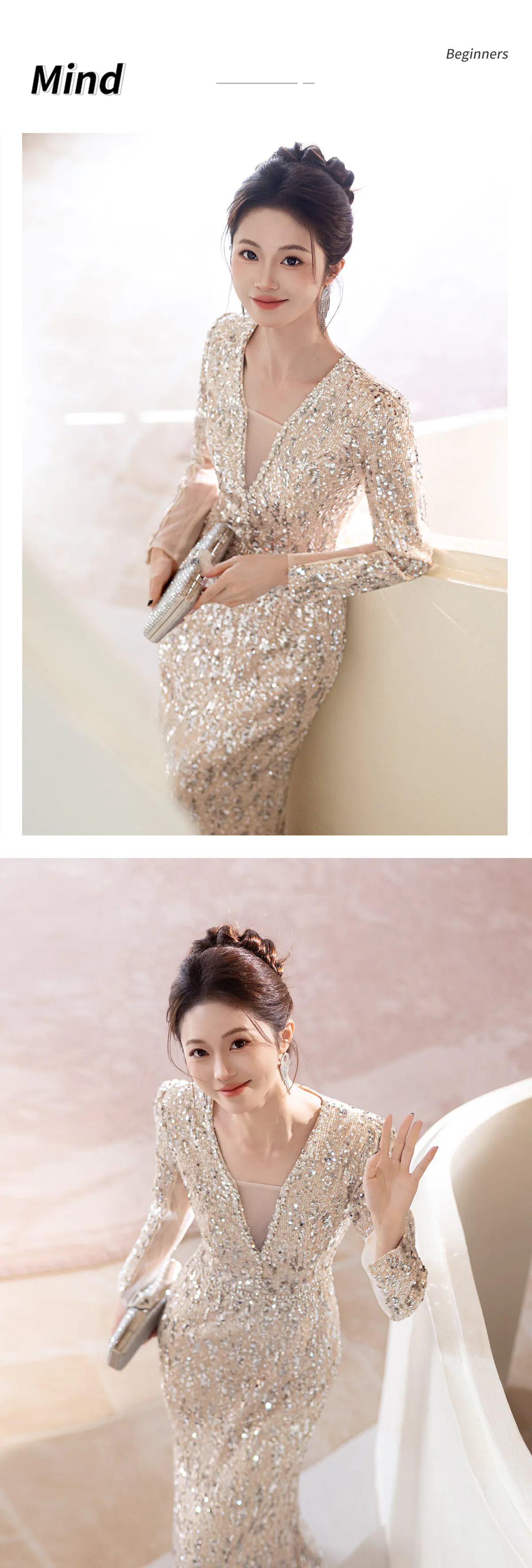 Shimmering-Silver-Sequin-Long-Sleeve-V-Neck-Mermaid-Evening-Gown10