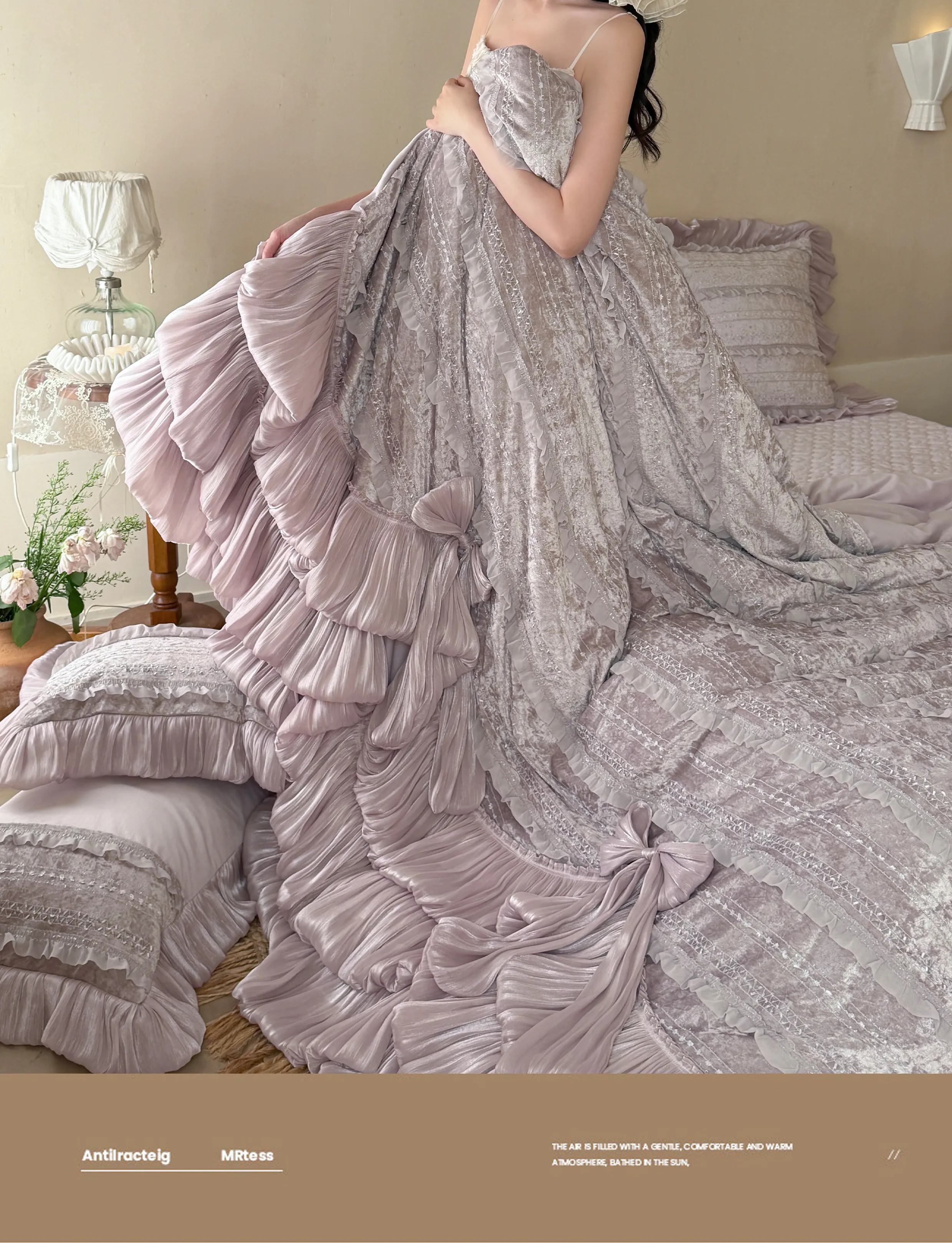 Soft-260g-Fully-Matte-Baby-Velvet-Ruffle-Layered-Skirt-Hem-Bedding-Set11