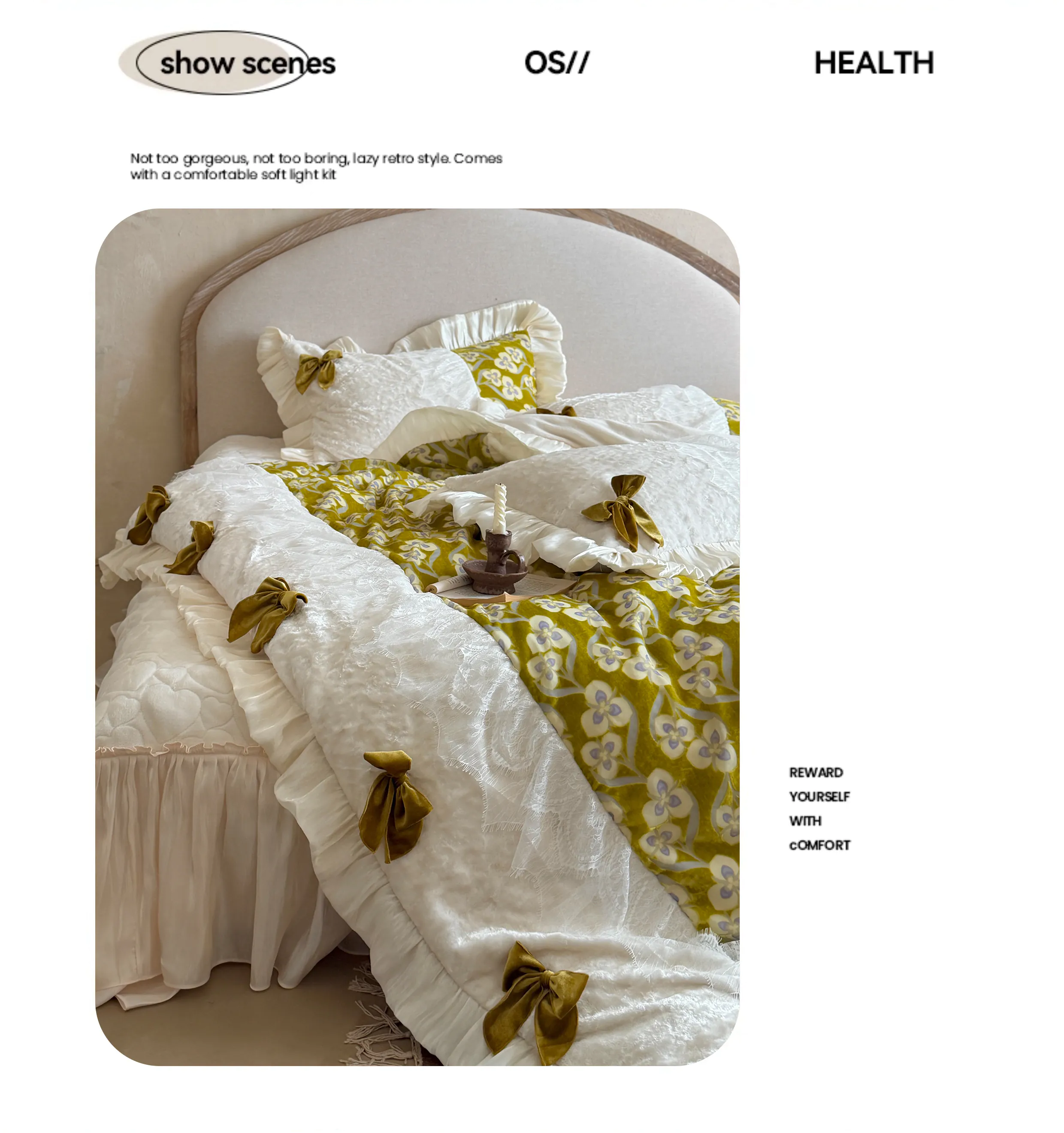 Soft-380g-High-Weight-Milk-Velvet-Olive-Green-Floral-Quilt-Cover-4-Pcs-Set08