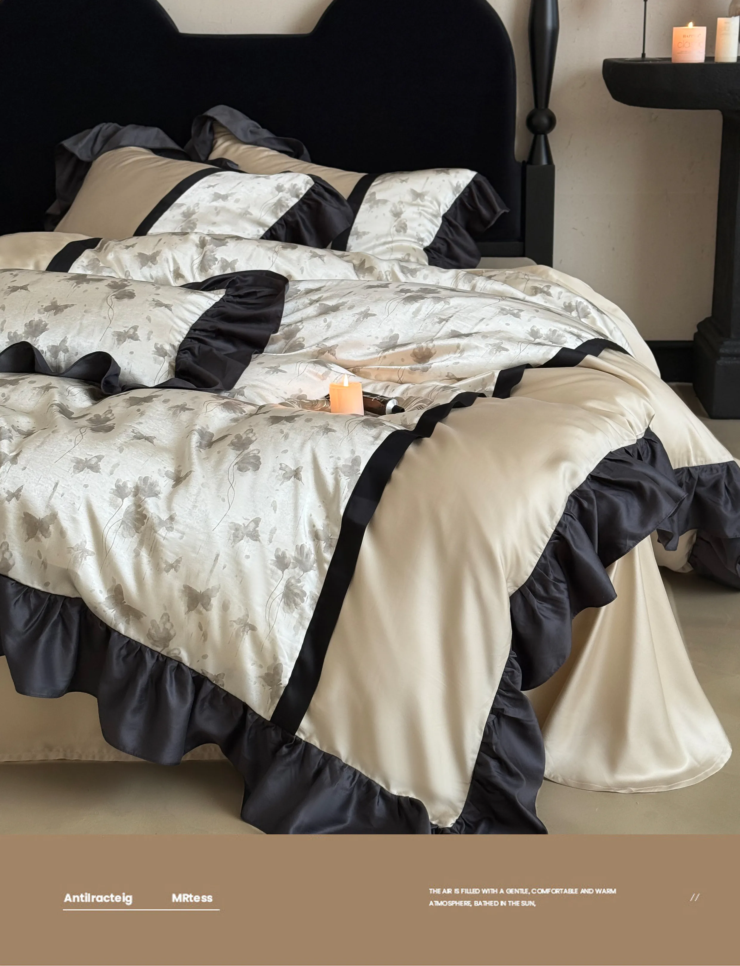 Soft-Floral-Butterfly-Print-Brushed-Cotton-4-Piece-Bed-Sheet-Pillowcases-Set08
