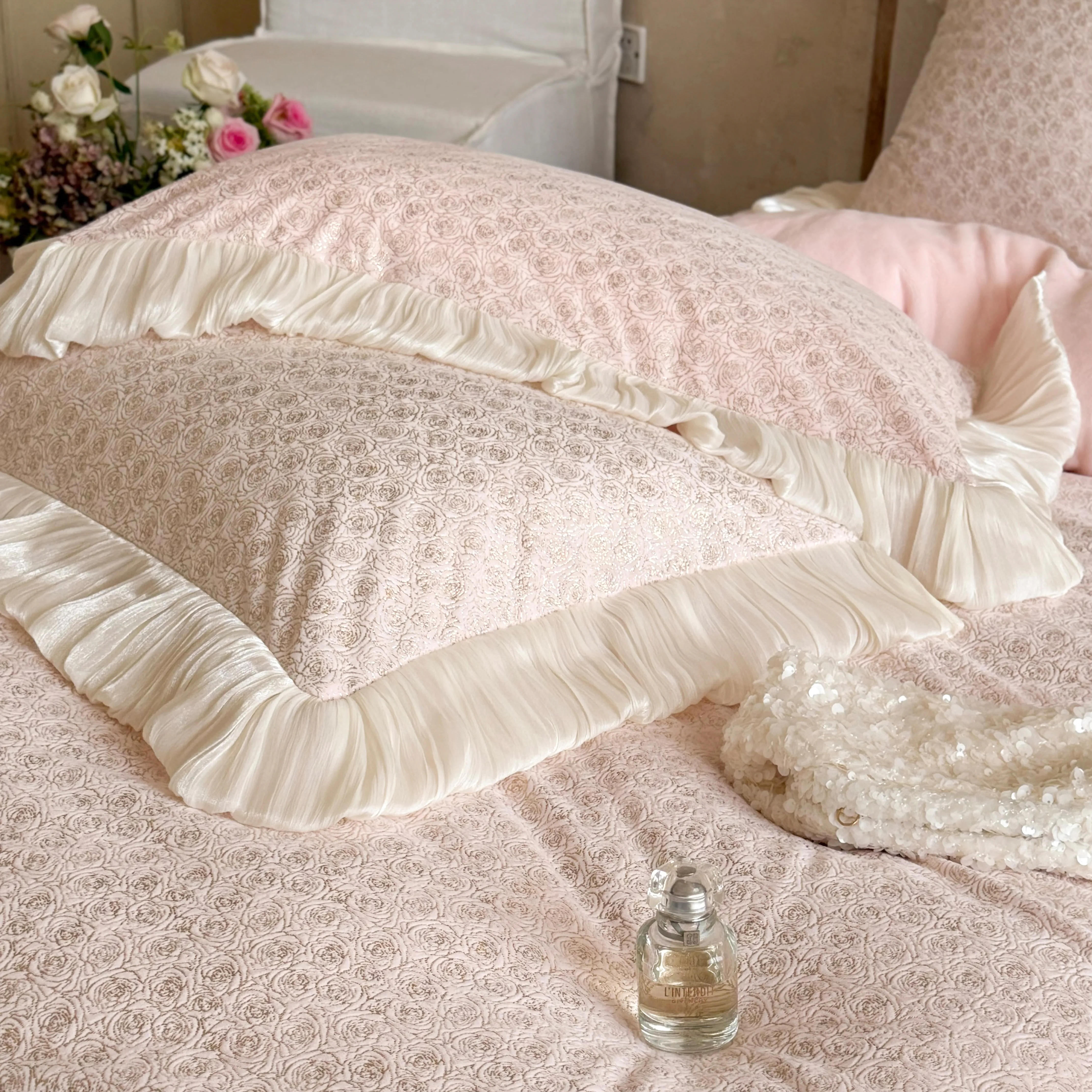 Victorian Style Soft Shimmer Fleece Milk Velvet Winter Warm Bedding Set06 Victorian Style Soft Shimmer Fleece Milk Velvet Winter Warm Bedding Set06