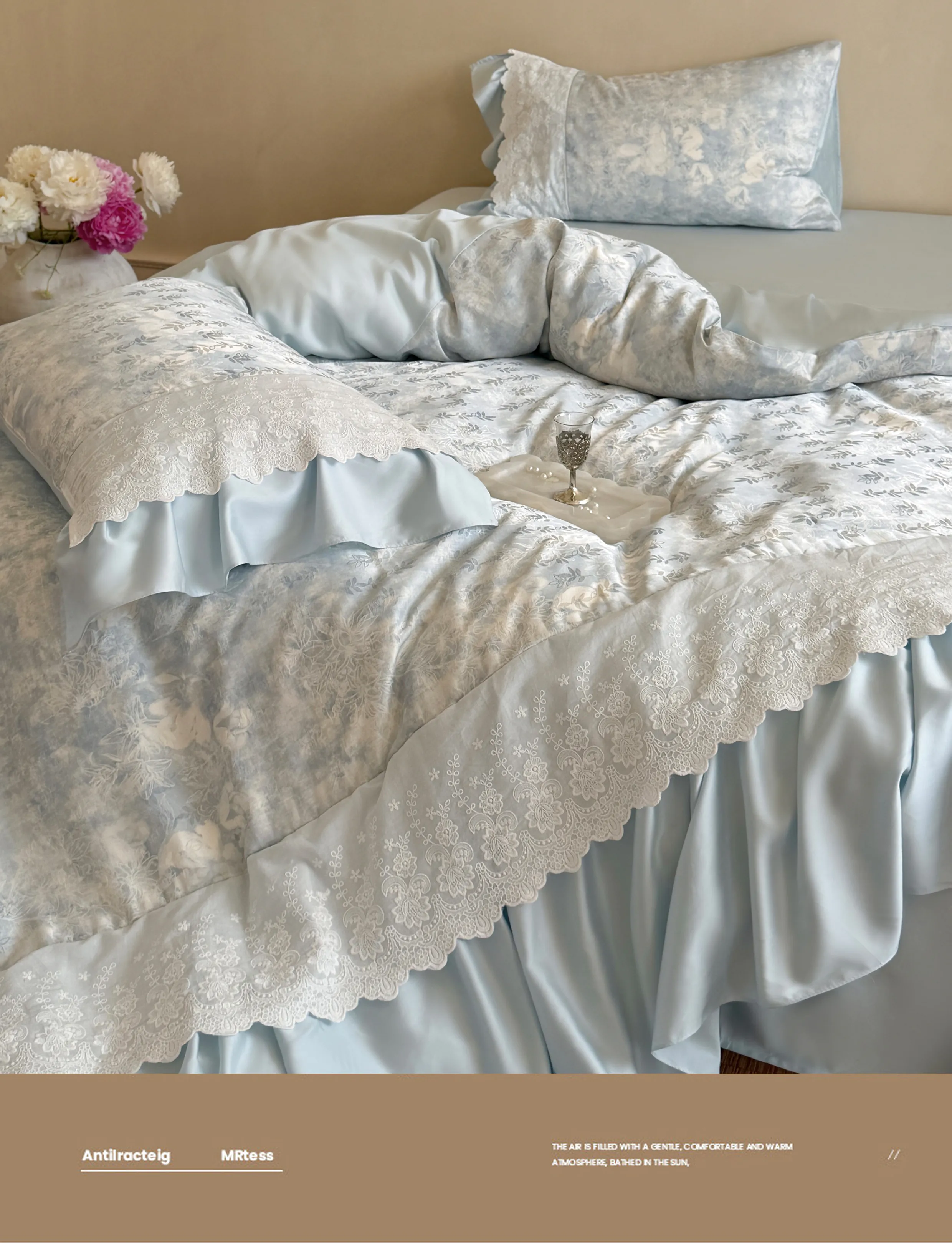 Vintage-Light-Blue-Botanical-Floral-Print-100S-Cotton-4-Piece-Bedding-Set08