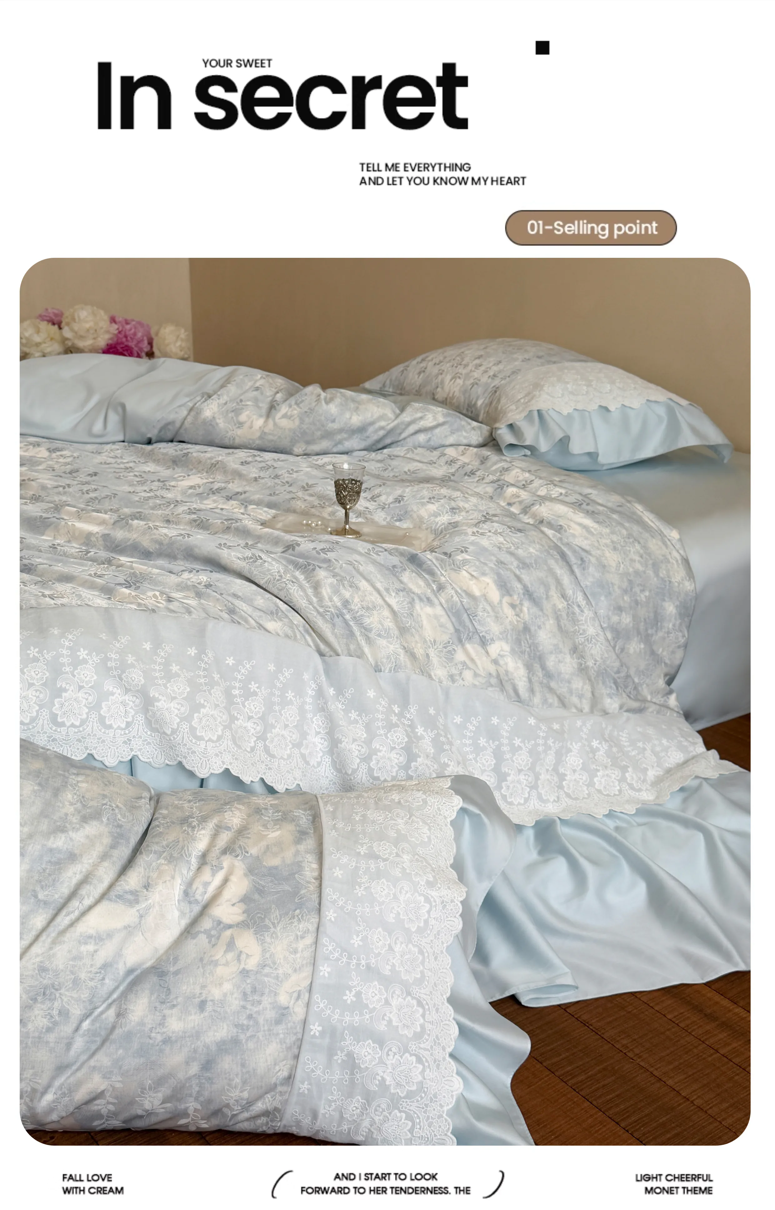 Vintage-Light-Blue-Botanical-Floral-Print-100S-Cotton-4-Piece-Bedding-Set09